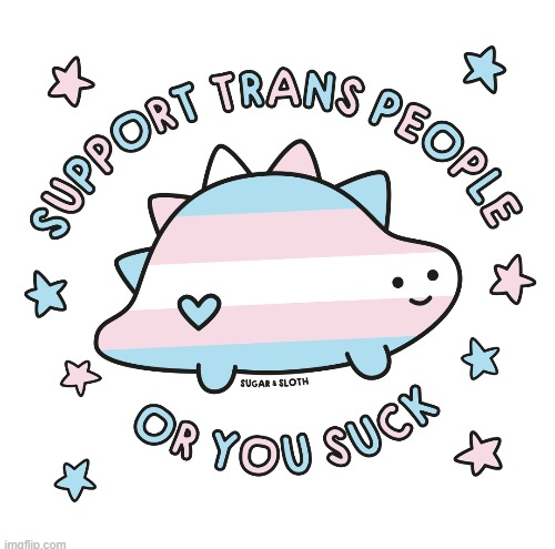 support trans people or you suck Blank Meme Template