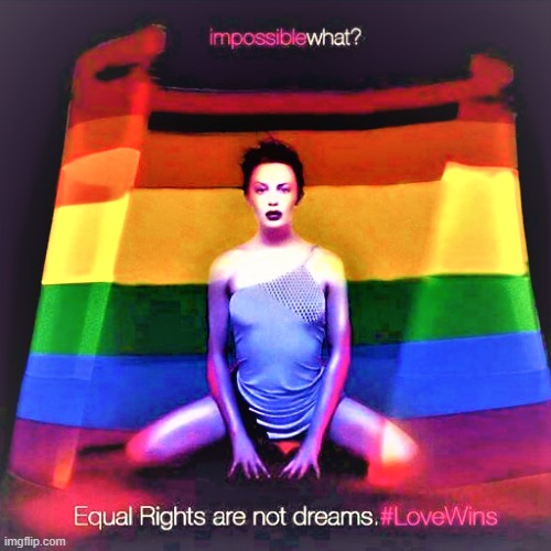 Equal rights are not dreams. | image tagged in kylie impossible princess lgbtq redux | made w/ Imgflip meme maker