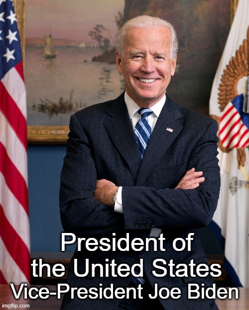 President of the United States | President of the United States; Vice-President Joe Biden | image tagged in president,biden | made w/ Imgflip meme maker
