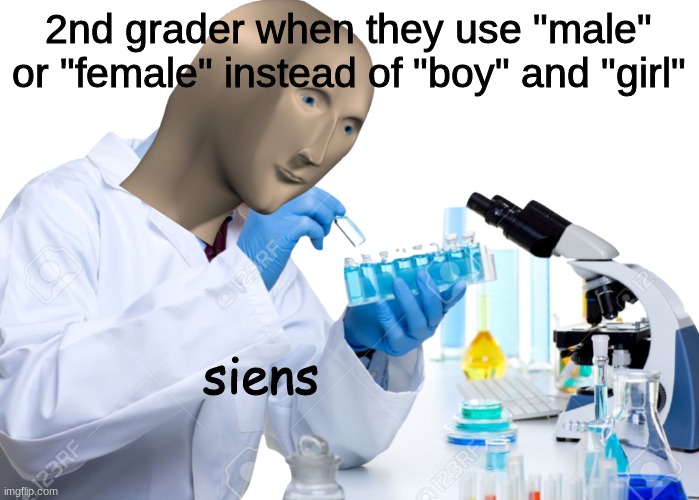 fax | 2nd grader when they use "male" or "female" instead of "boy" and "girl"; siens | image tagged in siens,memes,school,gender,funny memes,meme man | made w/ Imgflip meme maker
