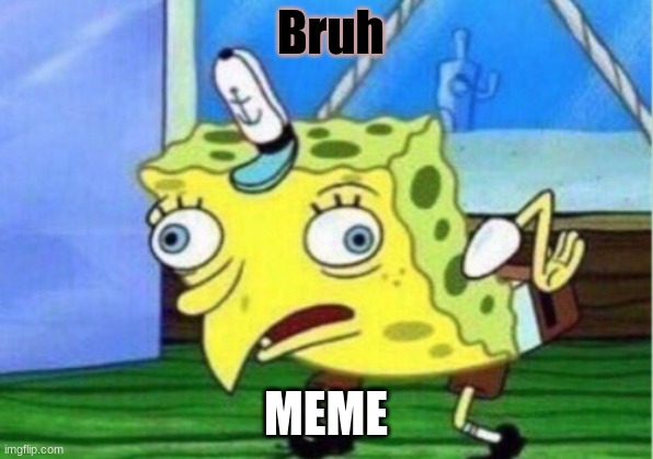 idk | Bruh; MEME | image tagged in memes,mocking spongebob | made w/ Imgflip meme maker