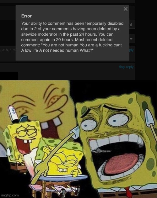 image tagged in spongebob laughing hysterically | made w/ Imgflip meme maker