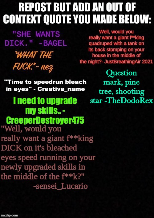 Question mark, pine tree, shooting star -TheDodoRex | made w/ Imgflip meme maker