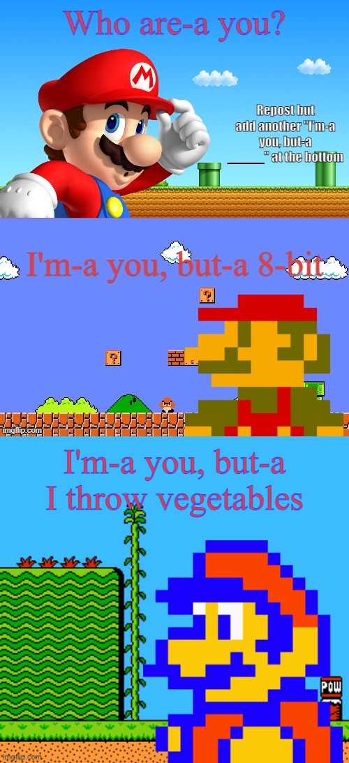 I'm-a you, but-a I throw vegetables | made w/ Imgflip meme maker