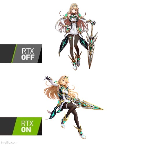 That’s just what Mythra looks like | image tagged in rtx | made w/ Imgflip meme maker
