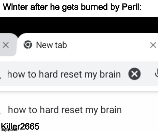 TIME TO RESET MY OWN MORAL PHILOSOPHY | Winter after he gets burned by Peril:; Killer2665 | image tagged in how to hard reset brain,wings of fire,wof | made w/ Imgflip meme maker