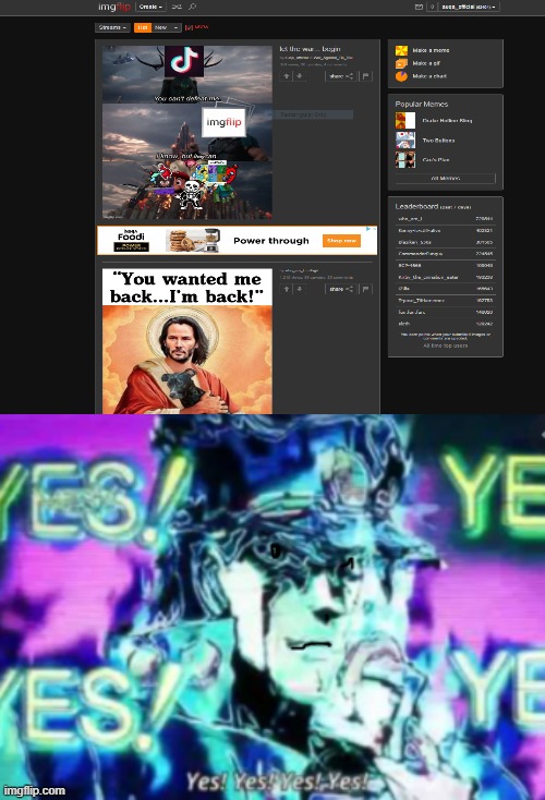 I DID IT | image tagged in yes yes yes yes | made w/ Imgflip meme maker