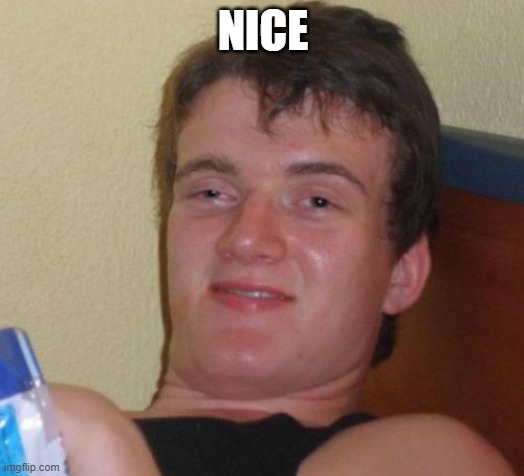 10 Guy Meme | NICE | image tagged in memes,10 guy | made w/ Imgflip meme maker