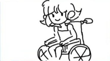 Lady in a wheelchair Blank Meme Template