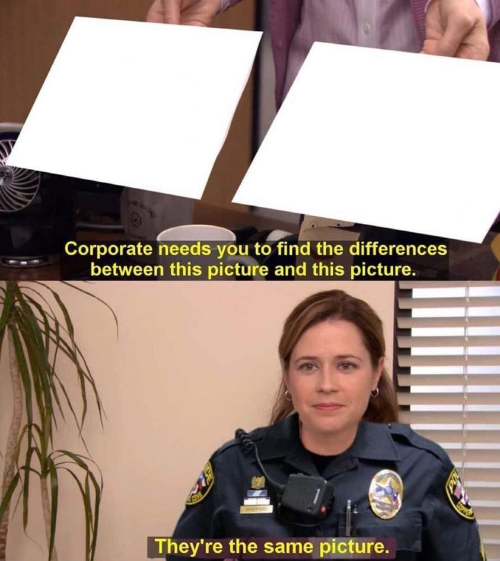 High Quality Police woman they're the same picture Blank Meme Template