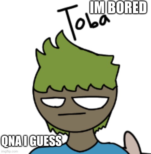 T o b a | IM BORED; QNA I GUESS | made w/ Imgflip meme maker