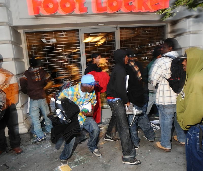 High Quality Footlocker rioters 2010 Blank Meme Template