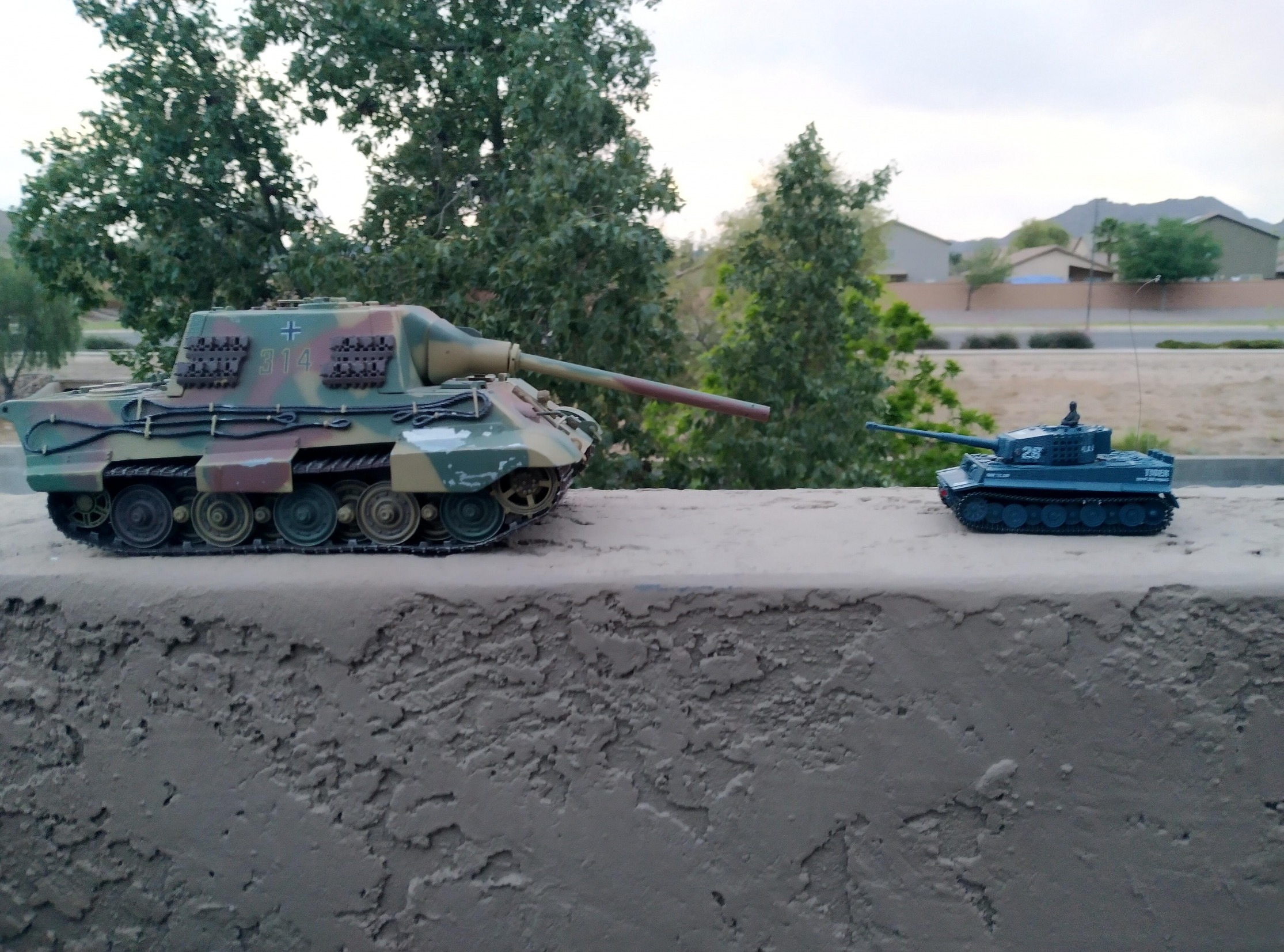 Big Tank vs Small Tank Blank Meme Template