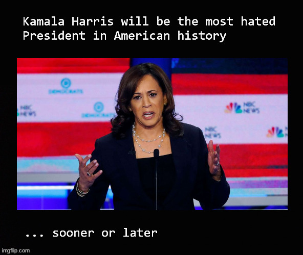 Kamala Harris America's most hated President | image tagged in kamala harris,politics | made w/ Imgflip meme maker