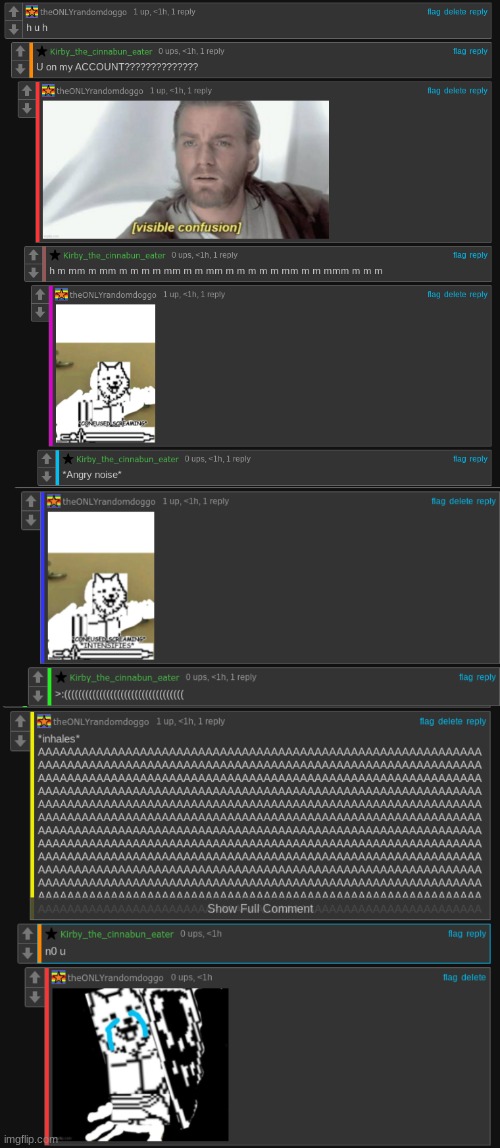 this is what happens when 2 users with random personalities have a conversation | made w/ Imgflip meme maker