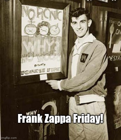 Frank Zappa Friday! | image tagged in frank zappa | made w/ Imgflip meme maker