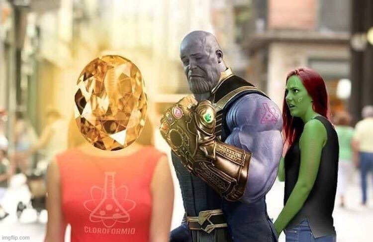 Oof | image tagged in thanos,avengers infinity war,thanos infinity stones | made w/ Imgflip meme maker