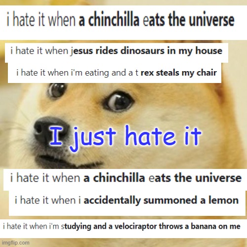 I just hate it | I just hate it | image tagged in memes,doge | made w/ Imgflip meme maker
