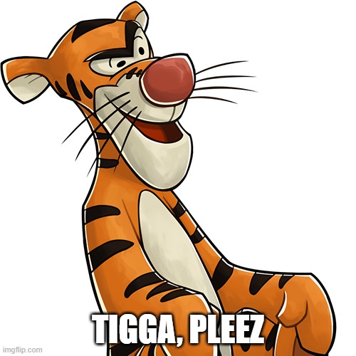 Tigga, pleez | TIGGA, PLEEZ | image tagged in tigger | made w/ Imgflip meme maker