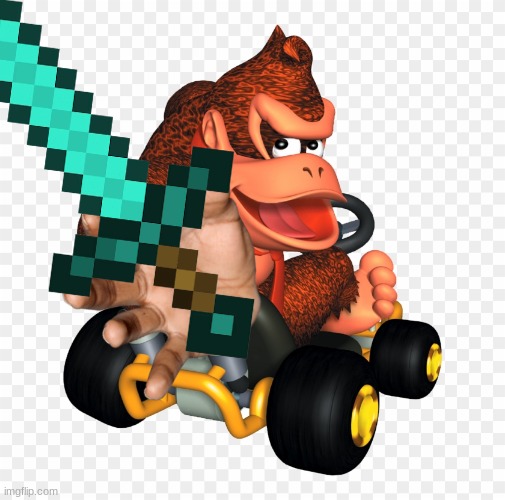 donkey kong yeet | image tagged in minecraft sword,donky kong | made w/ Imgflip meme maker
