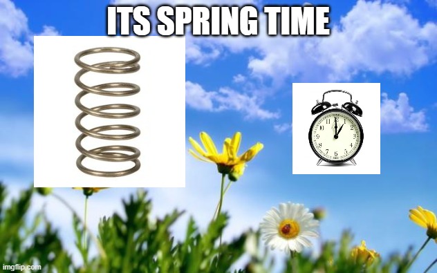 Spring | ITS SPRING TIME | image tagged in spring | made w/ Imgflip meme maker