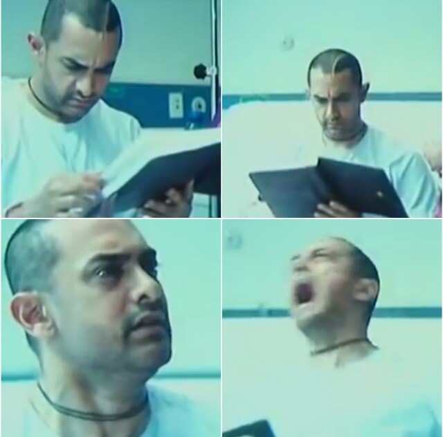 High Quality Amir Khan Ghajini - Shouting at Hospital Blank Meme Template