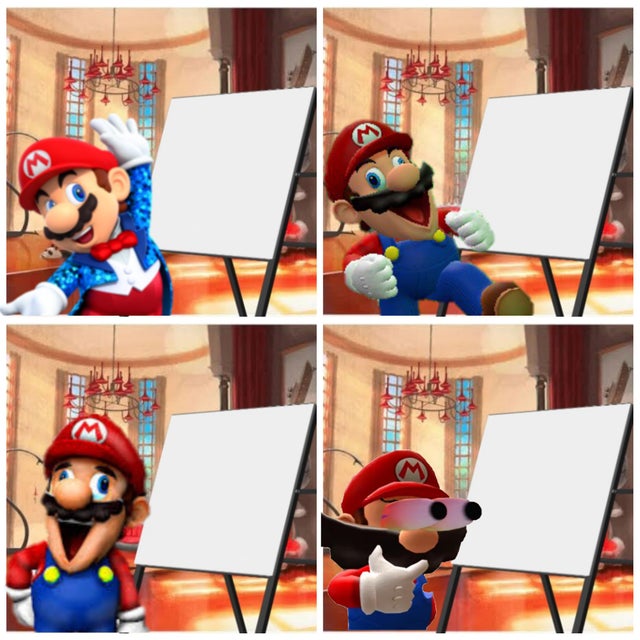 High Quality Mario’s plan Blank Meme Template