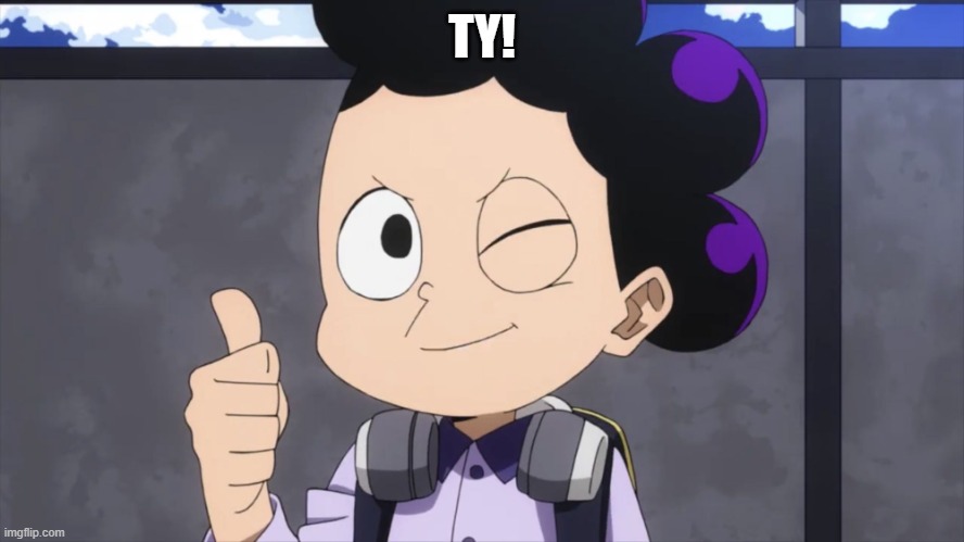 Minoru Mineta wink and thumbs up | TY! | image tagged in minoru mineta wink and thumbs up | made w/ Imgflip meme maker