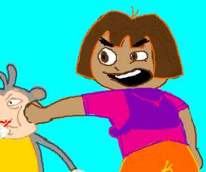 Dora punch boots Blank Meme Template