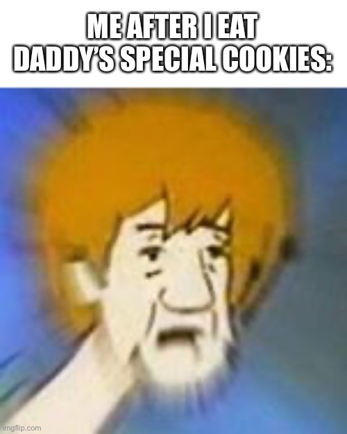 Not gonna lie, they taste funny | ME AFTER I EAT DADDY’S SPECIAL COOKIES: | image tagged in shaggy dank meme,memes,funny,shaggy,drugs,cookies | made w/ Imgflip meme maker