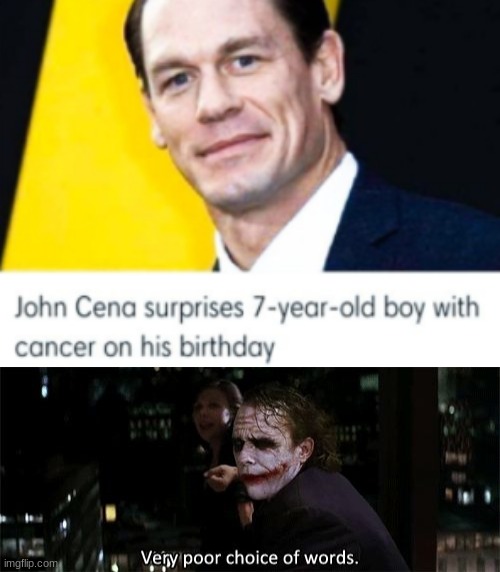 have a little cancer, buddy | image tagged in very poor choice of words,dark humor | made w/ Imgflip meme maker