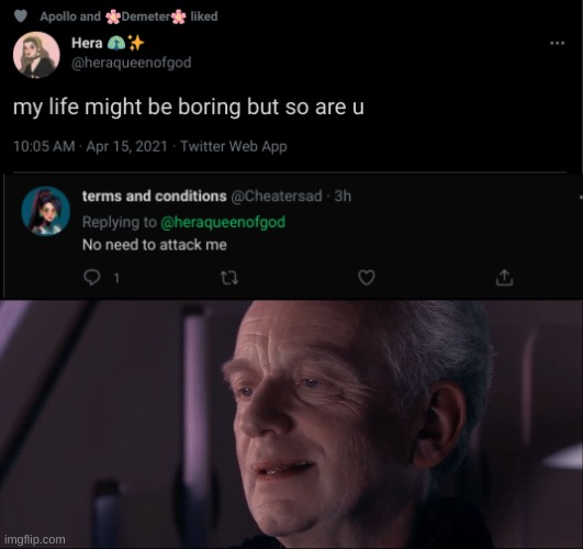 hahaha | image tagged in palpatine ironic,ironic | made w/ Imgflip meme maker