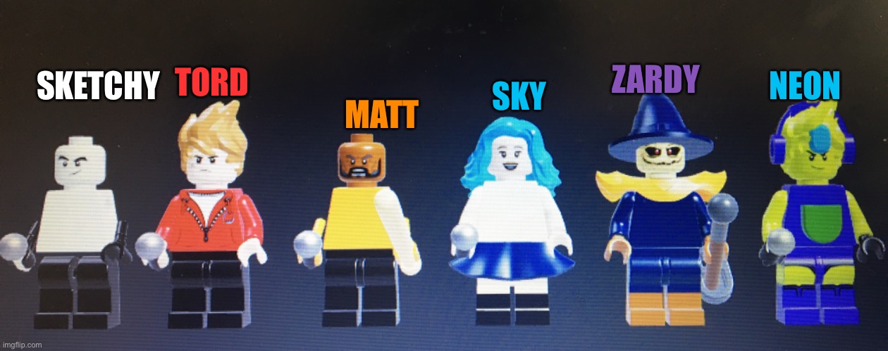 Fnf mods in lego | TORD; NEON; ZARDY; SKETCHY; SKY; MATT | made w/ Imgflip meme maker