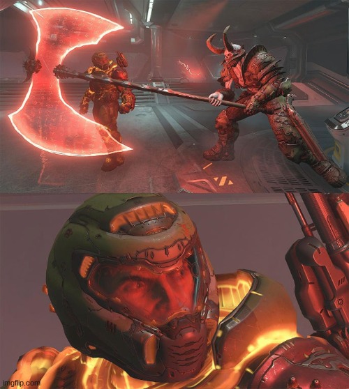Doomguy Demon With Axe | image tagged in doomguy demon with axe | made w/ Imgflip meme maker