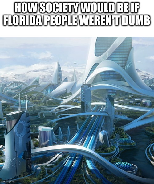 Not all florida men are dumb. | HOW SOCIETY WOULD BE IF FLORIDA PEOPLE WEREN'T DUMB | image tagged in the world if | made w/ Imgflip meme maker