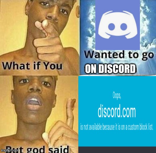 What if you wanted to go to Heaven | ON DISCORD | image tagged in what if you wanted to go to heaven | made w/ Imgflip meme maker