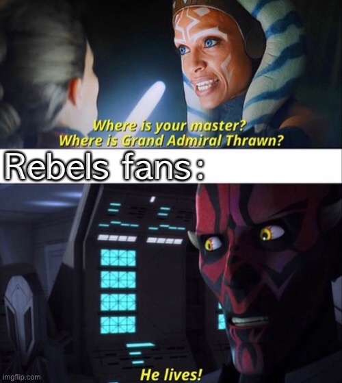 I know this happened a while ago but whatever. When she said that I f*cking screamed | Rebels fans: | made w/ Imgflip meme maker