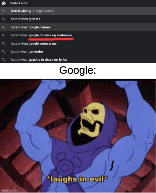 Diabolical | Google: | image tagged in laughs in evil | made w/ Imgflip meme maker