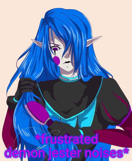 Frustrated demon jester noises Blank Meme Template