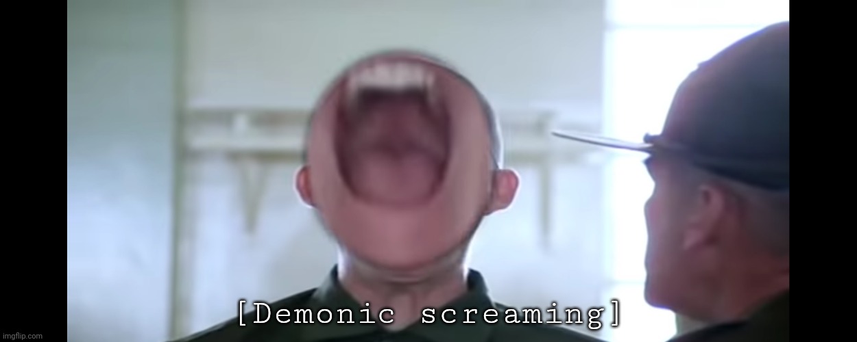 Demonic screaming Blank Meme Template