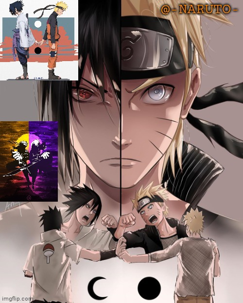 Naruto and Sasuke temp Blank Meme Template