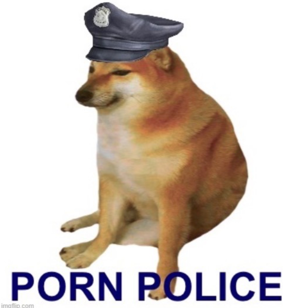 Pornpolice logo Blank Meme Template