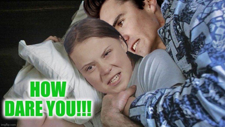 Wild Hogg | HOW DARE YOU!!! | image tagged in david hogg,greta thunberg,those arent pillows,planes trains and automobiles,how dare you | made w/ Imgflip meme maker