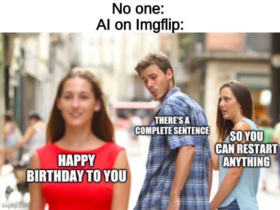 AI memes are weird | No one: 
AI on Imgflip: | image tagged in ai meme,memes,barney will eat all of your delectable biscuits | made w/ Imgflip meme maker