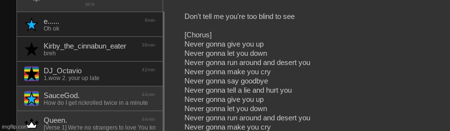 Get rickrolled | made w/ Imgflip meme maker