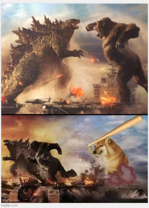 King Kong Vs Godzilla | image tagged in king kong vs godzilla | made w/ Imgflip meme maker