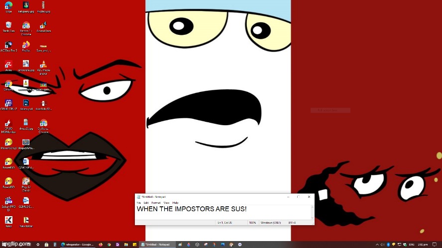 When the impostors are sus! | image tagged in memes,aqua teen hunger force,among us,when the imposter is sus,oh no | made w/ Imgflip meme maker