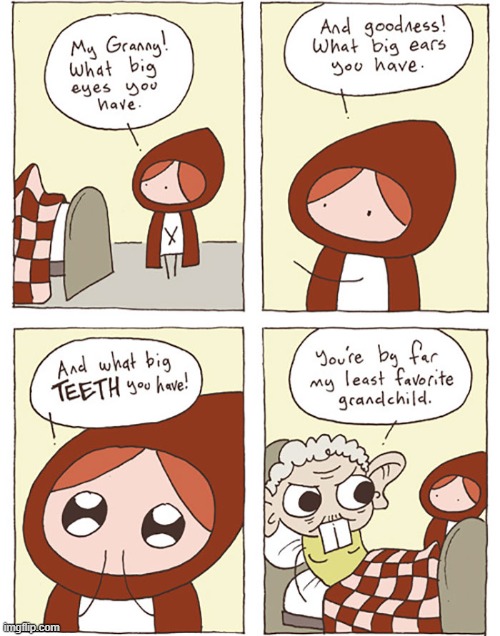 Grandma was not an Imposter | image tagged in memes,fun,comics,little red riding hood | made w/ Imgflip meme maker