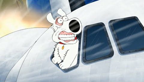 High Quality Brian Griffin Space shuttle window Blank Meme Template