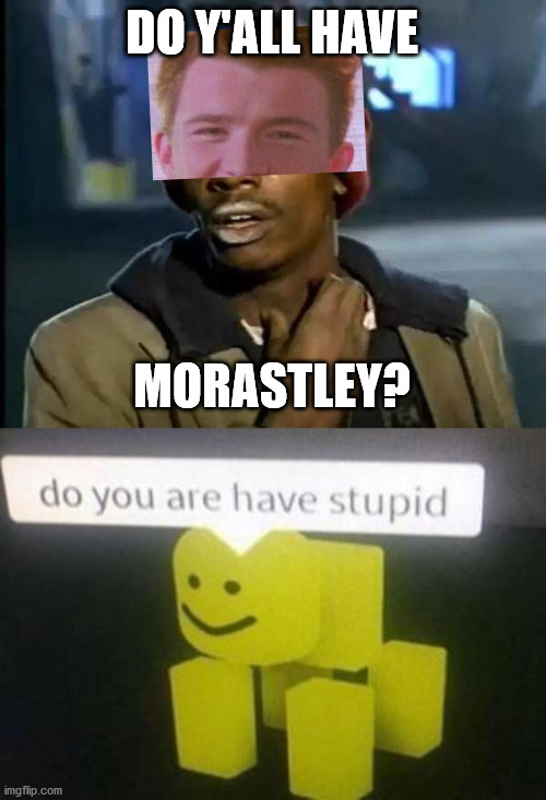 DO Y'ALL HAVE MORASTLEY? | image tagged in do you have any more of those,do you have stupid | made w/ Imgflip meme maker
